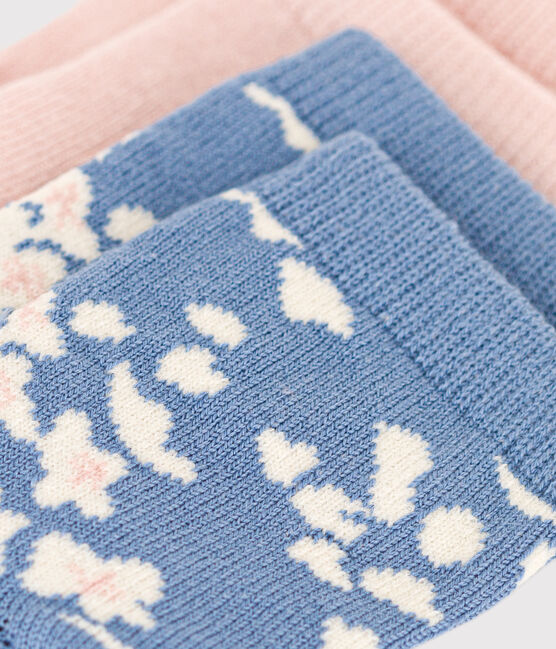 2 paires de chaussettes en coton fleurs bébé variante 1