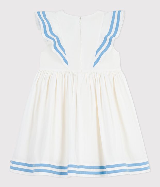 Robe sans manches enfant en coton blanc