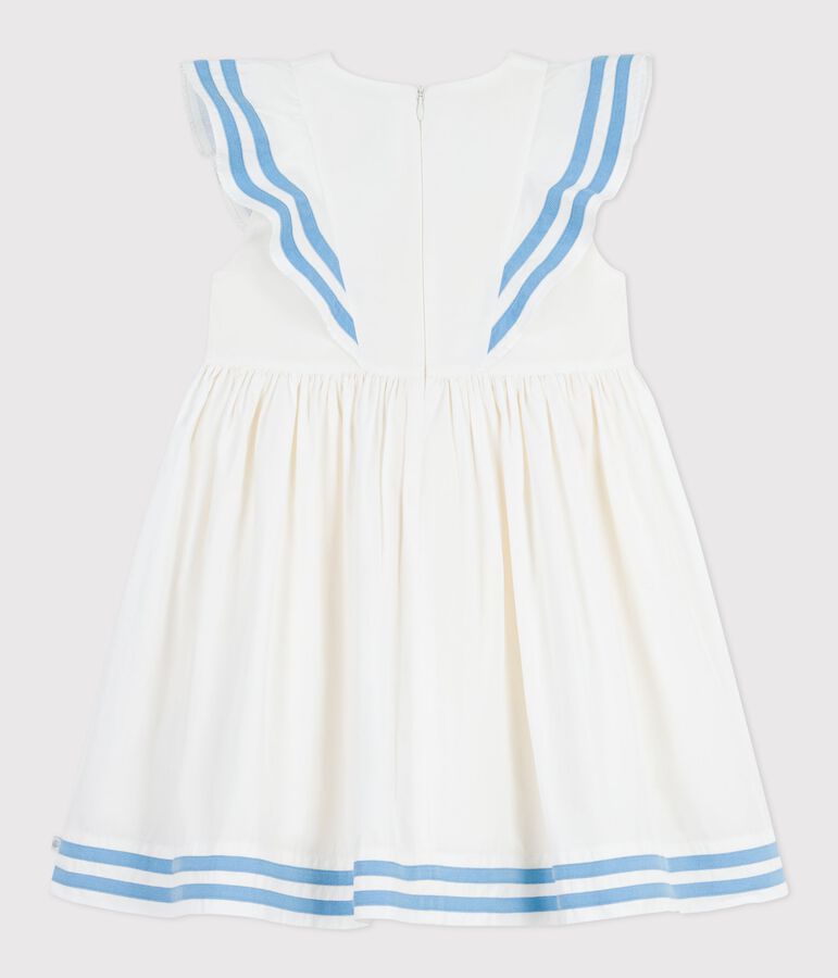 Robe sans manches enfant en coton blanc MARSHMALLOW