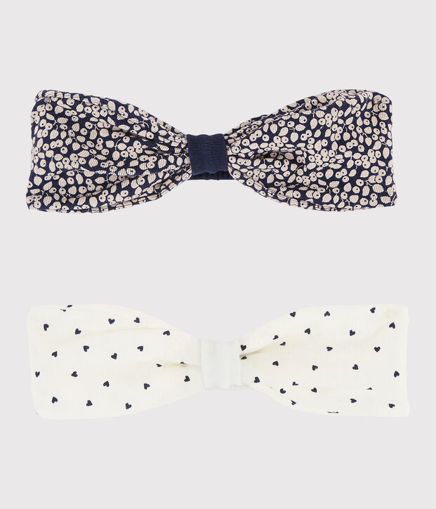 Lot de 2 bandeaux b&eacute;b&eacute; fille multicouleur
