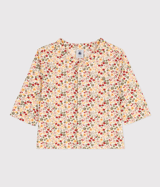 Chemise bébé imprimée en popeline blanc AVALANCHE/ MULTICO