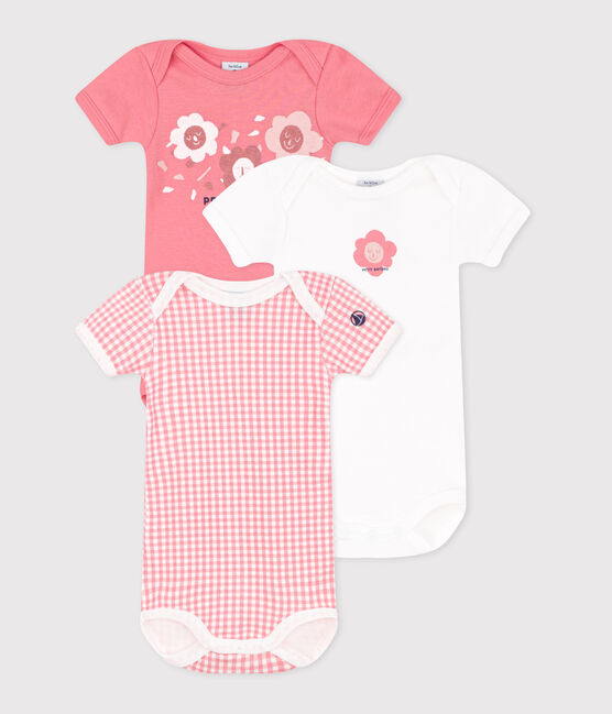 Lot de 3 bodies manches courtes en coton bébé variante 1