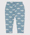 Pantalon bébé imprimé en molleton bleu ROVER/blanc MARSHMALLOW