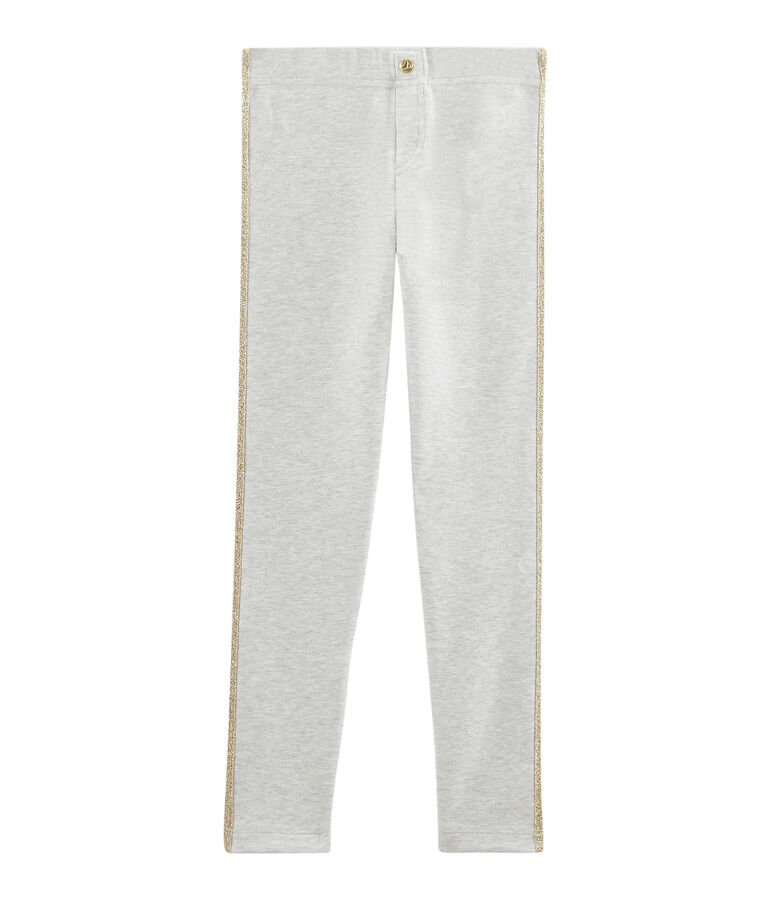 Pantalon maille enfant fille gris