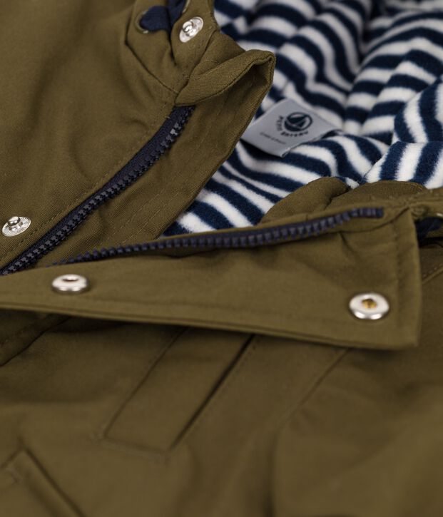 Parka d&eacute;perlante b&eacute;b&eacute;. vert
