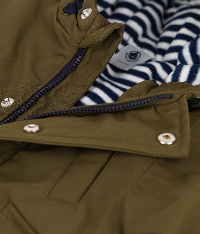 Parka d&eacute;perlante b&eacute;b&eacute;. vert MILITARY