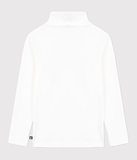 Tee-shirt l'Iconique Col roulé en coton femme blanc ECUME