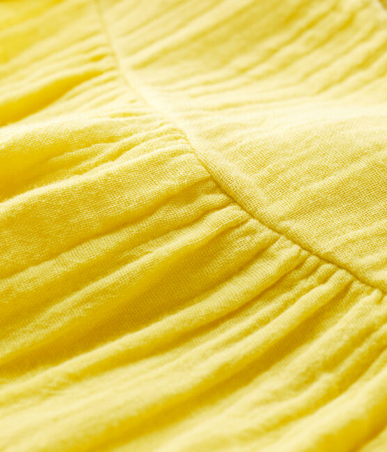 Robe en gaze de coton bio bébé jaune ORGE