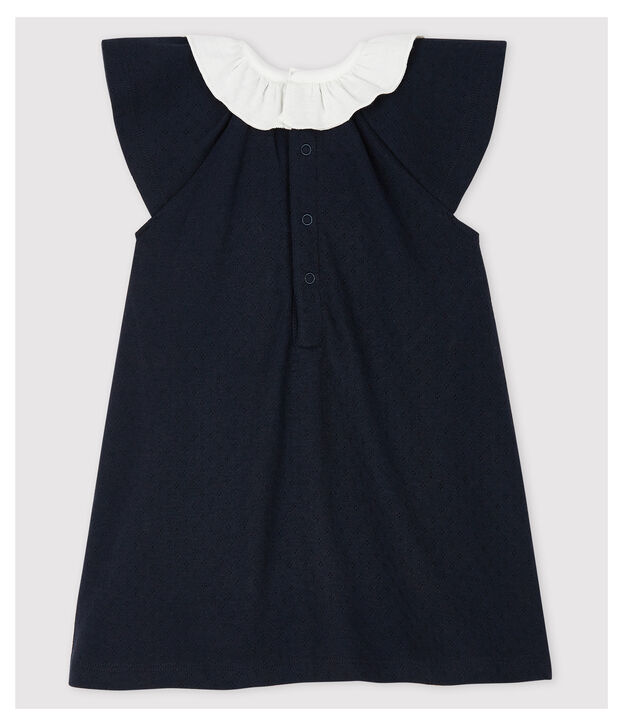 Robe body avec col en c&ocirc;te b&eacute;b&eacute; fille bleu marine