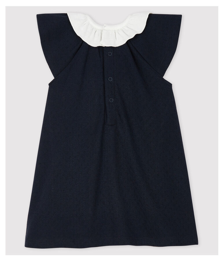 Robe body avec col en c&ocirc;te b&eacute;b&eacute; fille bleu SMOKING