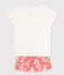 Pyjacourt fille en coton blanc MARSHMALLOW/ PAPAYE