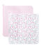 Lot de 2 langes bébé rayé et imprimé blanc LOT