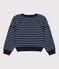 Sweatshirt en coton enfant fille / garçon bleu SMOKING/ SKY CHINE