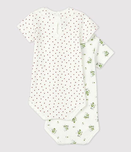 Lot de deux bodies à collerette en coton bébé variante 1