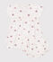 Robe bébé en coton manches courtes et bloomer, imprimés cœurs blanc AVALANCHE/ MULTICO