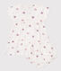 Robe bébé en coton manches courtes et bloomer, imprimés cœurs