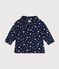 Chemise en flanelle bébé bleu MEDIEVAL/blanc MARSHMALLOW
