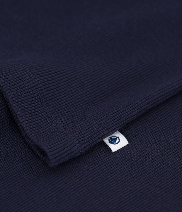 Pyjama uni en coton enfant bleu marine