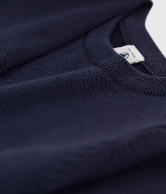 Robe manches longues en tricot enfant fille bleu SMOKING