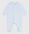 Pyjama bébé en velours à col imprimé FRAICHEUR/ ADRIATIC