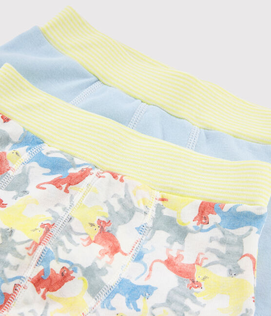 Lot de 2 boxers imprimé chats petit garçon en coton biologique variante 1