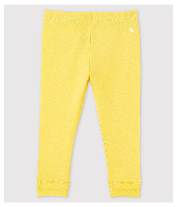 Legging en coton b&eacute;b&eacute; jaune