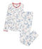 Pyjama petite fille en côte blanc MARSHMALLOW/blanc MULTICO