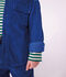 Chemise enfant en velours uni bleu