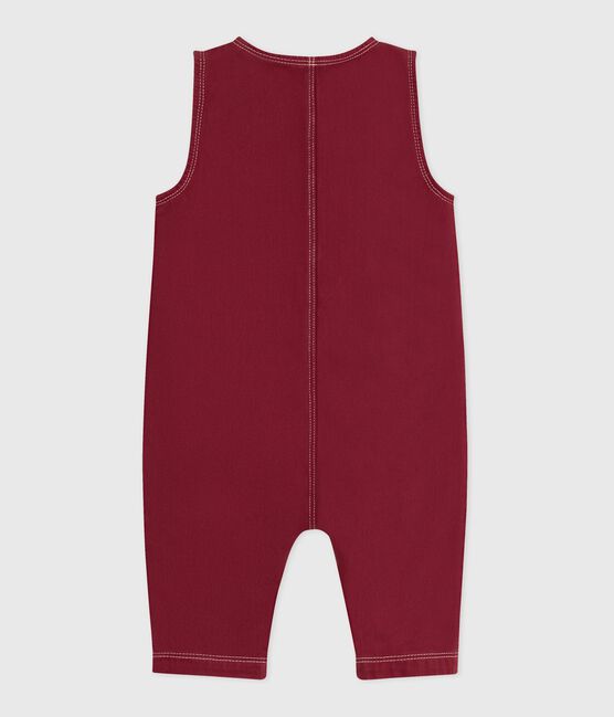Combinaison longue bébé en denim uni AMARANTE
