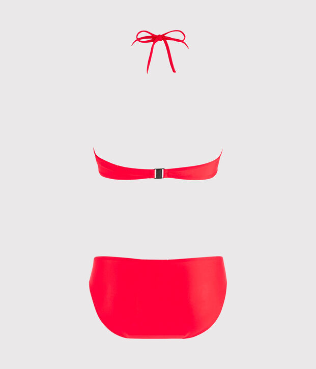 Maillot de bain 2 pi&egrave;ces &eacute;coresponsable femme rouge