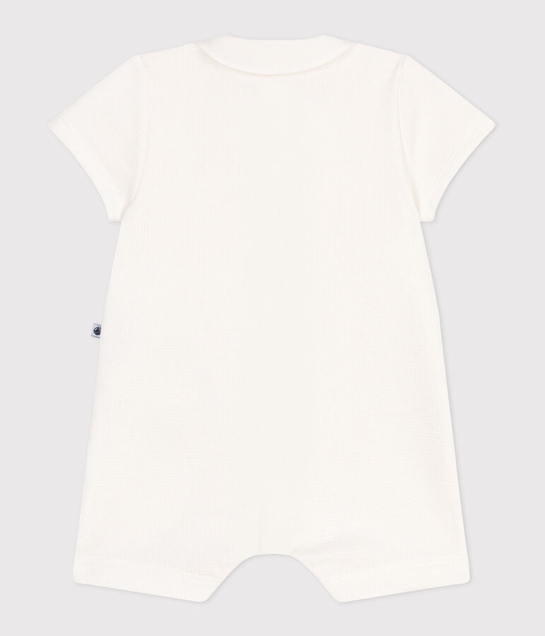 Combicourte b&eacute;b&eacute; en coton et son col brod&eacute; blanc MARSHMALLOW