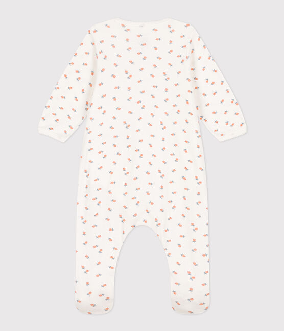 Bodyjama fleurs en tubique blanc MARSHMALLOW/blanc MULTICO