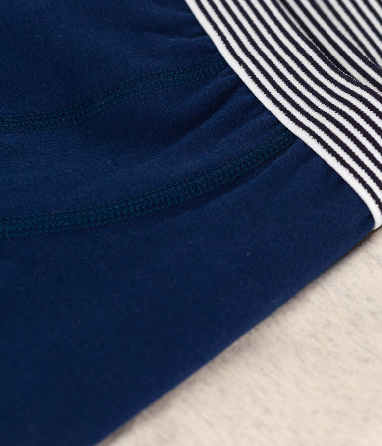 Lot de 2 boxers unis en coton et &eacute;lasthanne petit gar&ccedil;on multicouleur