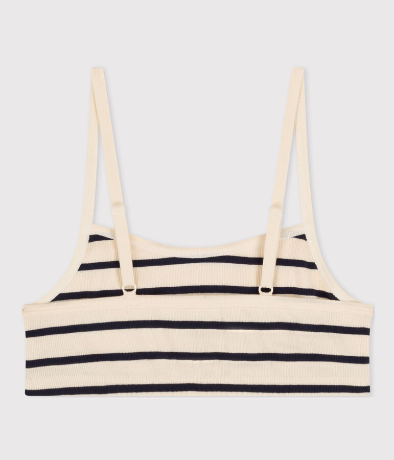 Soutien-gorge Brassi&egrave;re sans armatures Femme &eacute;cru/bleu