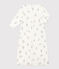 Combisac imprimé en coton blanc MARSHMALLOW/gris GRIS