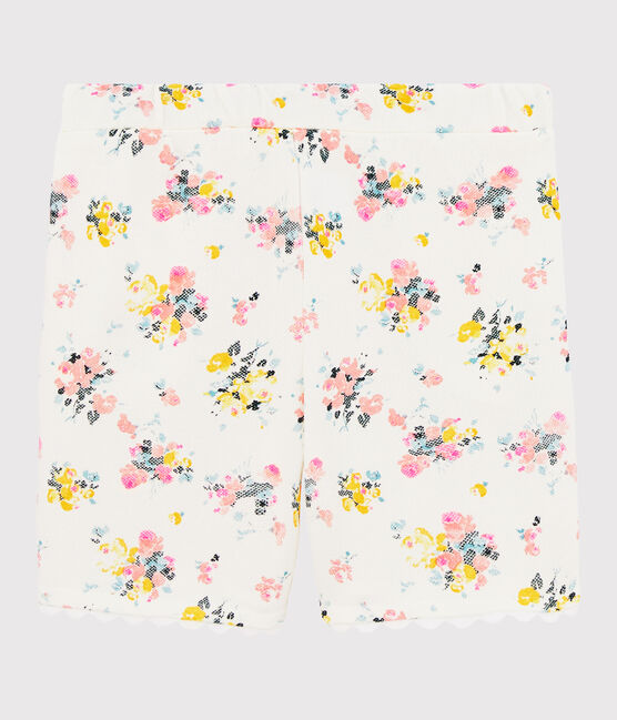 Bermuda enfant fille blanc MARSHMALLOW/blanc MULTICO