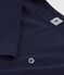 Tee-shirt femme col amiral en coton manches longues bleu marine