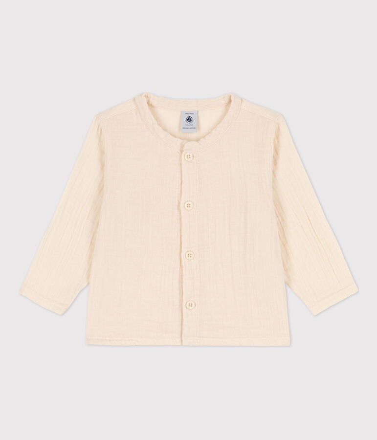 Chemise b&eacute;b&eacute; en gaze de coton &eacute;cru AVALANCHE
