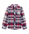 Chemise à carreaux garçon en twill bleu SMOKING/rouge TERKUIT/ OGRE