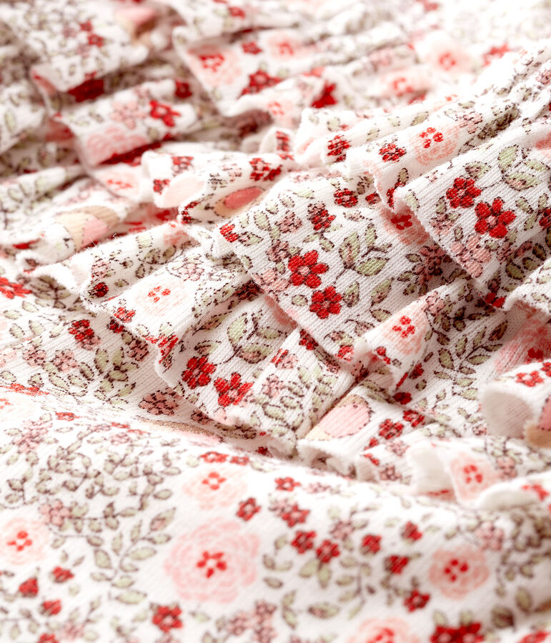 Legging imprim&eacute; &agrave; volants b&eacute;b&eacute; fille blanc MARSHMALLOW/ MULTICO CN