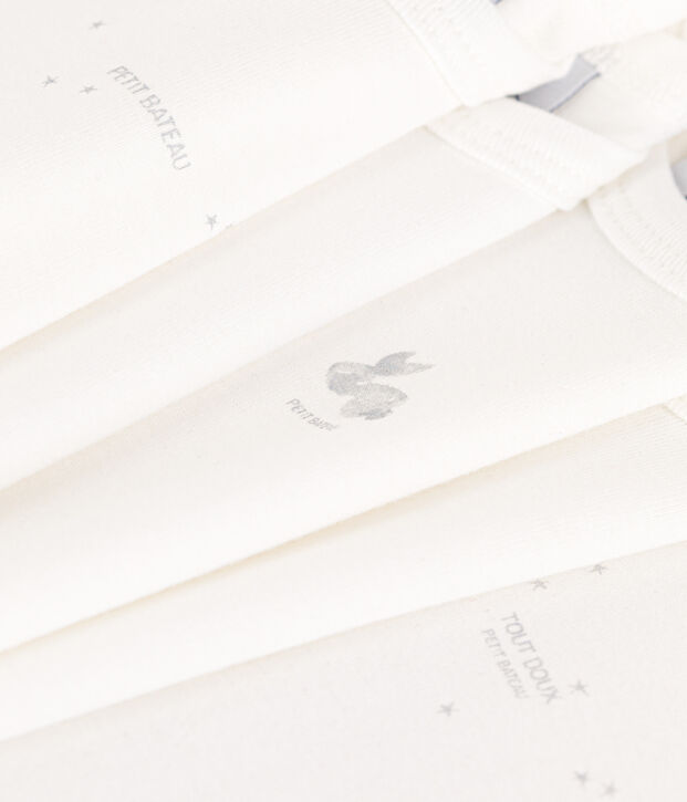 Lot de 5 bodies manches courtes lapins en coton multicouleur