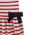 Robe fille rayée blanc MARSHMALLOW/rouge TERKUIT