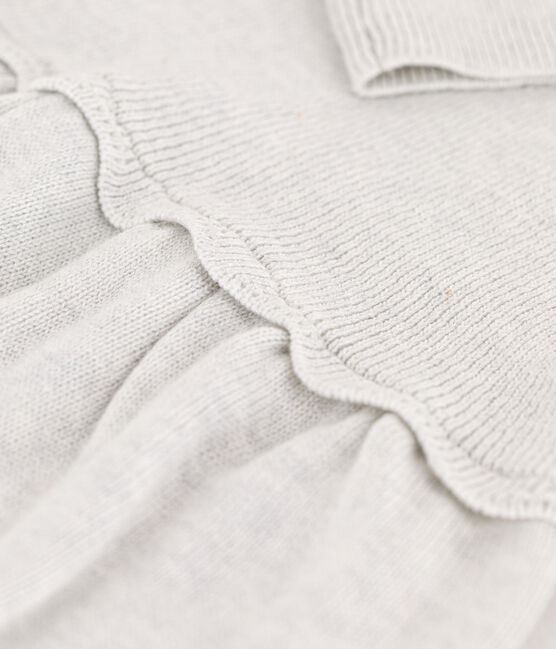 Robe en laine et coton bébé. beige MONTELIMAR CHINE