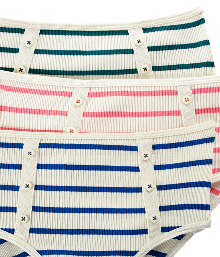 Lot de 3 culottes femme blanc .