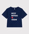 Tee-shirt Femme Le Boxy en coton bleu MEDIEVAL