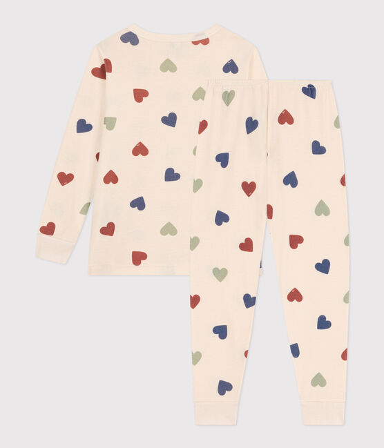 Pyjama imprimé en coton motif cœur enfant blanc AVALANCHE/ MULTICO