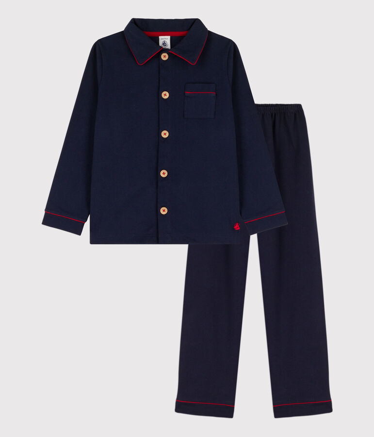 Pyjama petit gar&ccedil;on en coton bleu