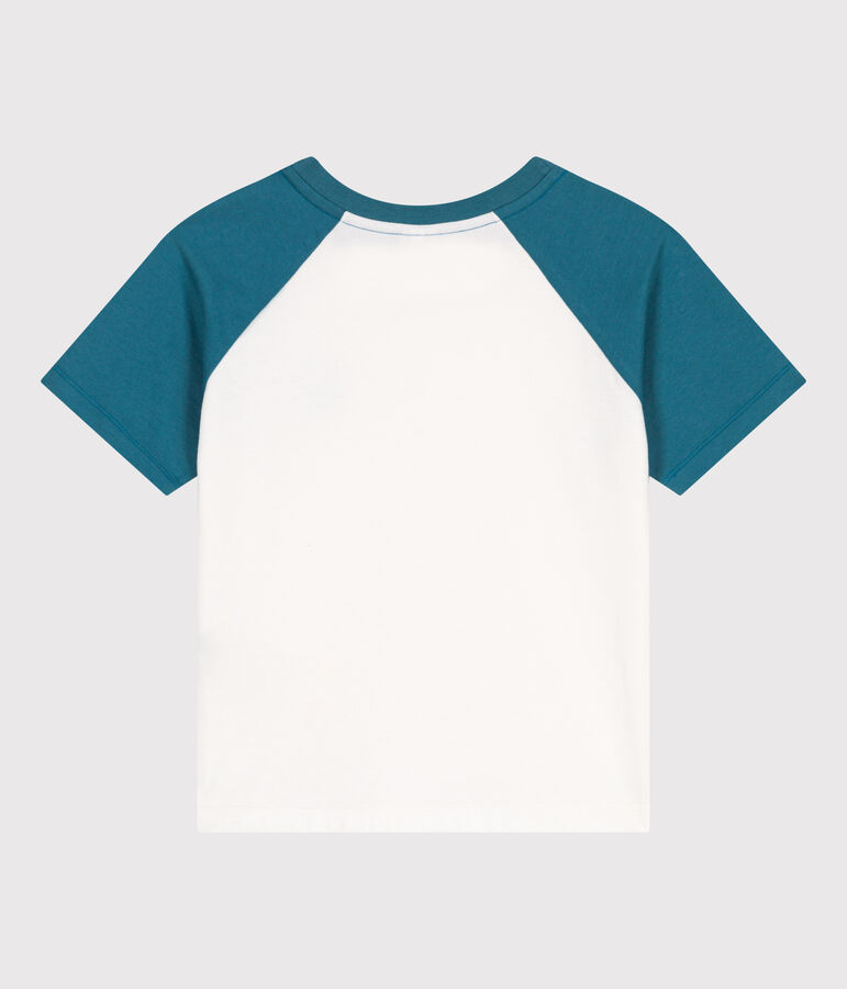 Teeshirt enfant en coton manches courtes imprim&eacute; vert MARSHMALLOW/ DRAGONFLY