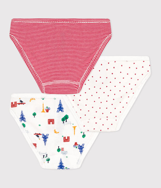 Lot de 3 culottes Paris en coton enfant multicouleur