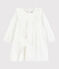 Robe manches longues bébé fille blanc MARSHMALLOW/gris ARGENT